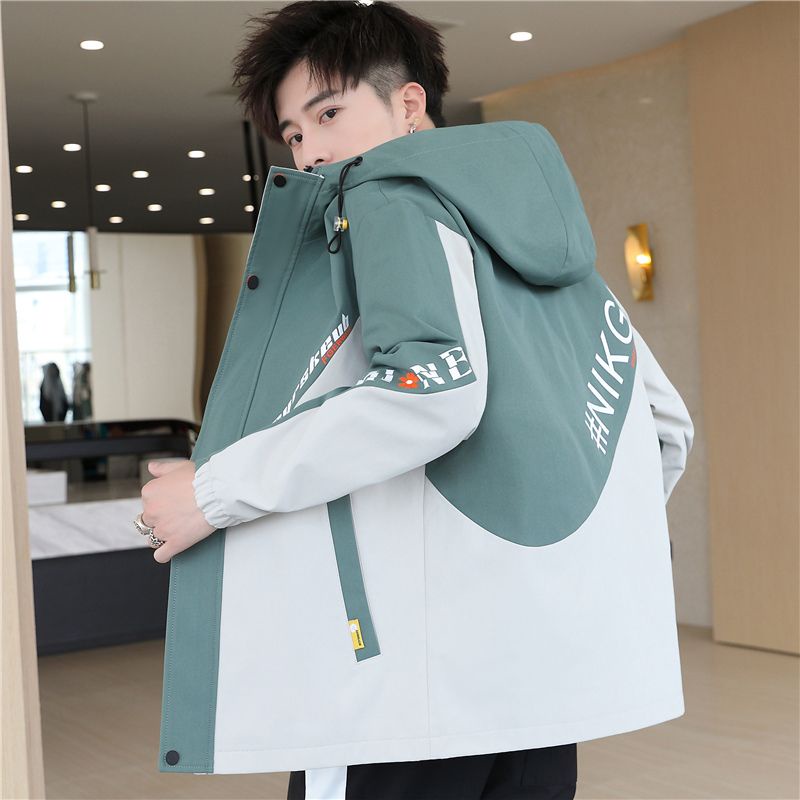 Áo Khoác Nam Dài Tay Có Mũ Thời Trang Hàn