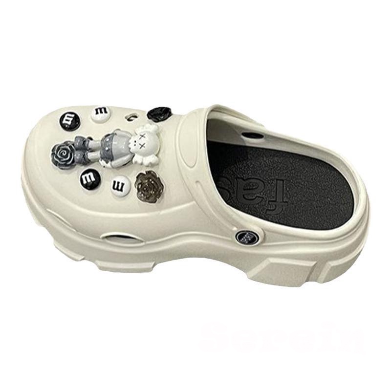 Serein  dép cross đế cao dép nữ dép đi biển Chống Trượt Kiểu dáng độc đáo Thời trang Trẻ trung Đế chống sốc FBT23B08DR 45Z231106