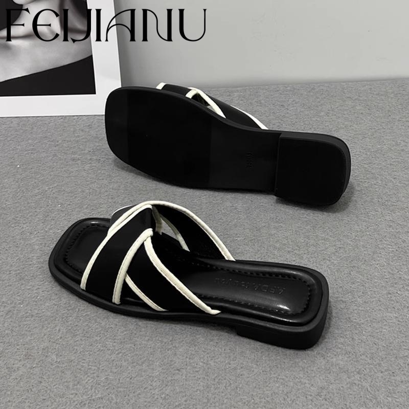 FEIJIANU  dép nữ giày sandal nữ dép đế cao đi biển Thoải Mái Thời Trang Mùa Hè Cho Nữ B28G0RE 45Z231106