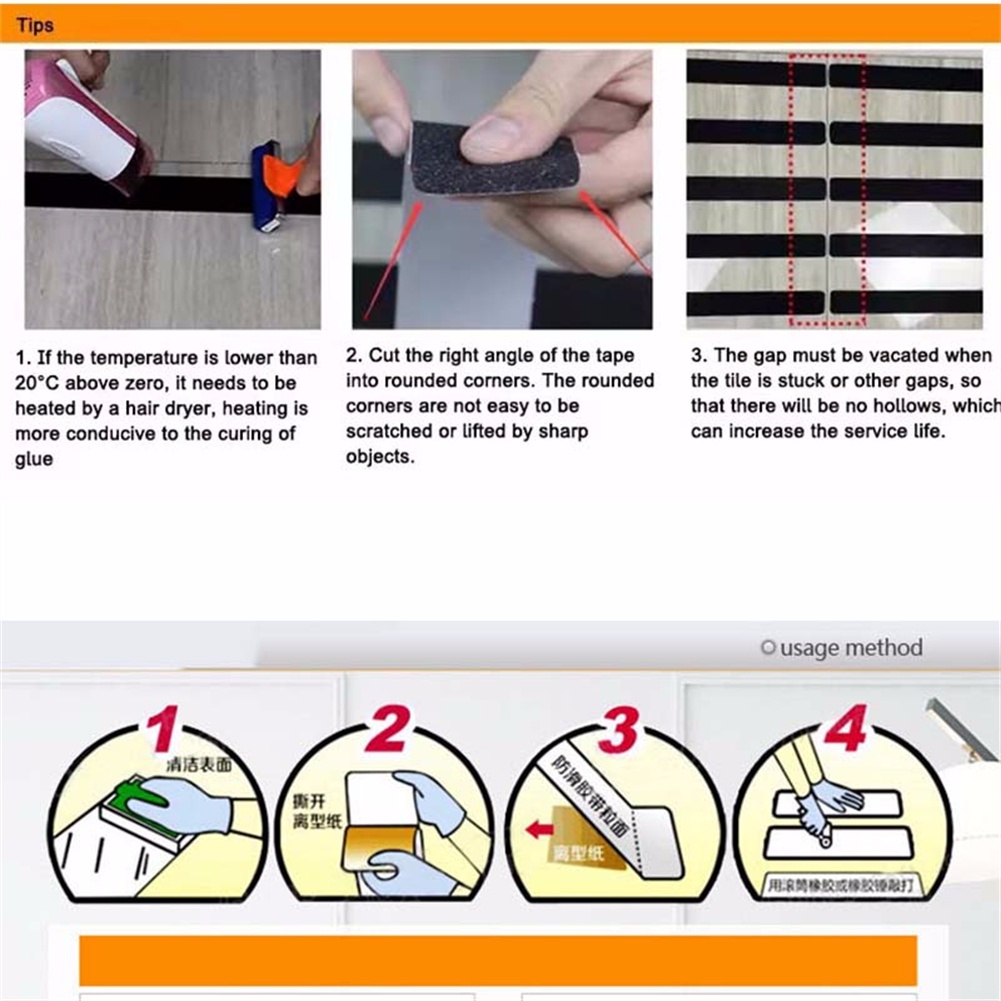 Băng Keo Chống Trượt - 10-80 Độ Cho Hành Lang, Phòng Tắm