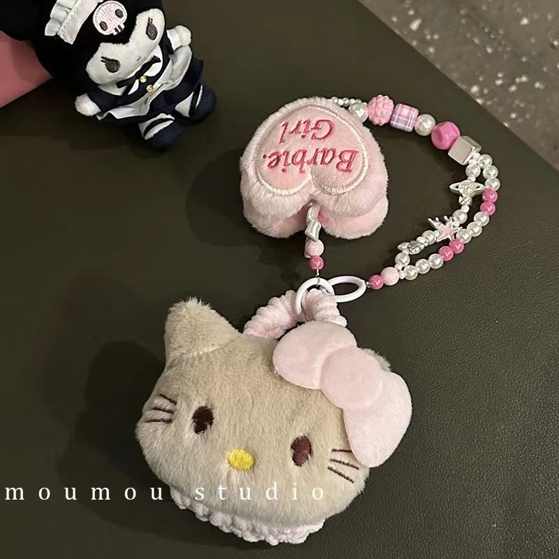 Vỏ Bảo Vệ Hộp Sạc Tai Nghe bluetooth Không Dây airpods1 / 2 3 pro Hình hello kitty Bằng Lông Nhung Dễ Thương