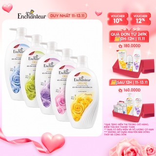 Sữa tắm hương nước hoa dưỡng da thơm mịn Enchanteur 650gr (5 mùi)