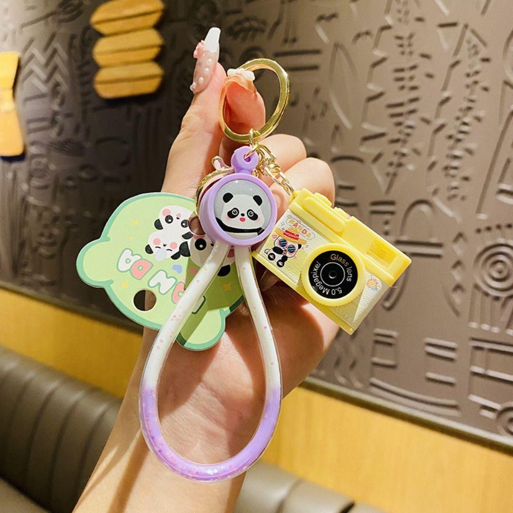 Móc Khóa Hình Gấu Trúc Có Đèn led Và Âm Thanh pvc Cho Bé