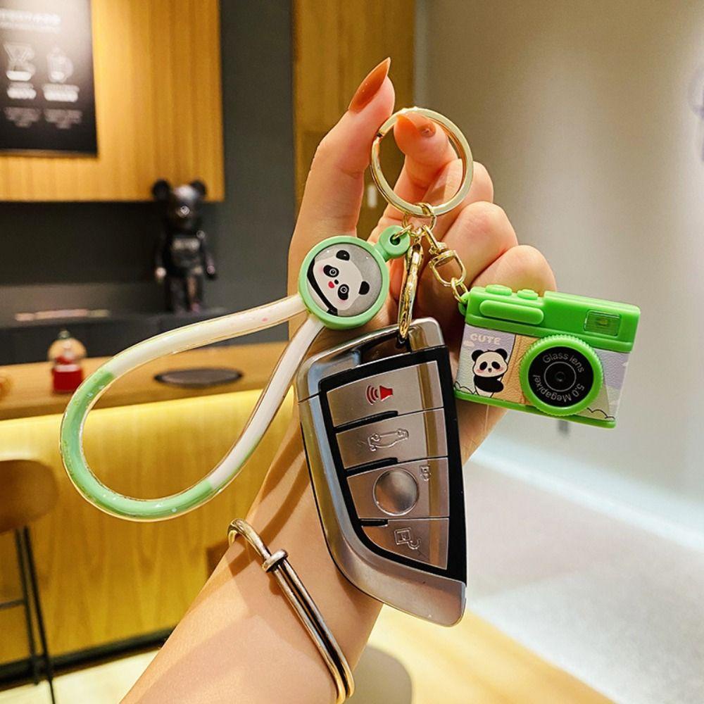 Móc Khóa Hình Gấu Trúc Có Đèn led Và Âm Thanh pvc Cho Bé