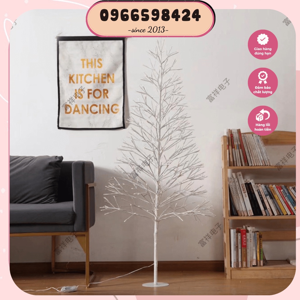 Đèn decor cây thông Noel, đèn decor lấp lánh màu vàng bằng đèn led siêu đẹp trang trí nhà cửa