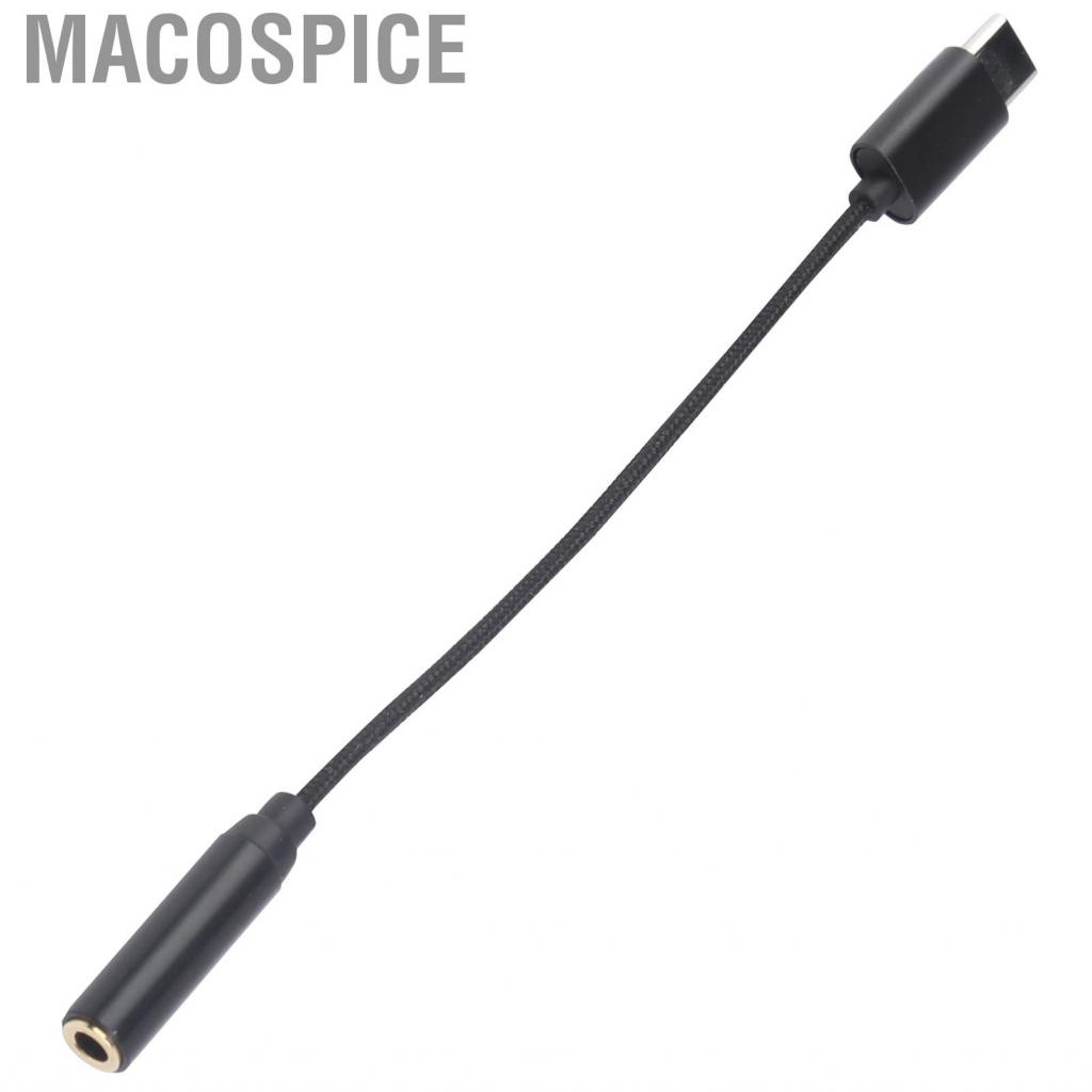 Macospice 3.5mm TRRS To Type‑C Adapter Cable Converter Braid For Port♡♡