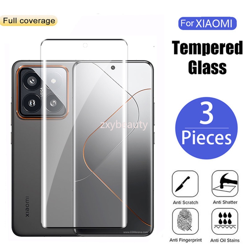 Full Cover Kính Cường Lực Cong Cho Xiaomi 14 15 Pro 5G Ultra 2024 Bảo Vệ Màn Hình Cho Mi14 14Pro Mi 