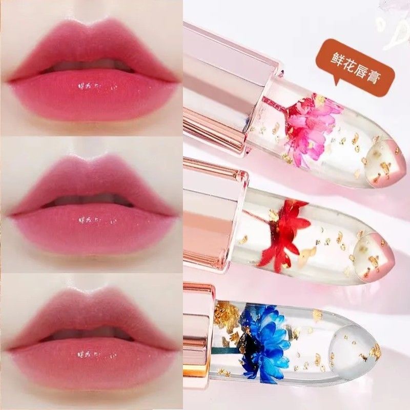 Son Môi Dưỡng Ẩm Trong Suốt Thay Đổi Màu Sắc Theo Nhiệt Độ Chống Thấm Nước Không Dính Ly Lâu Trôi