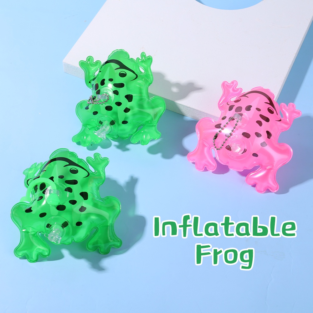 Bong Bóng Hình Ếch Bơm Hơi mini Có Móc Khóa Trang Trí Túi Xách / Điện Thoại Di Động