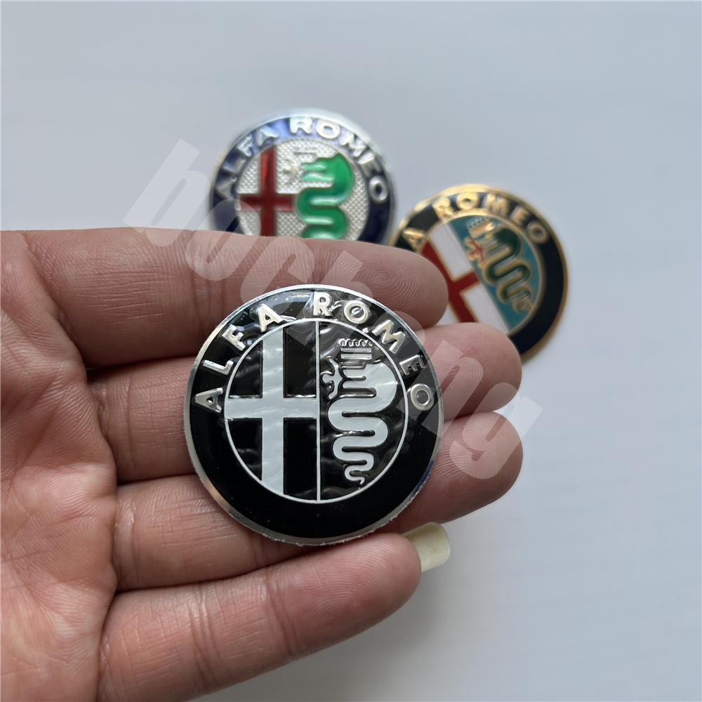Dành Cho ALFA ROMEO 147 156 166 159 Giulia Stelvio 4C 8C GT Vô Lăng Huy Hiệu Biểu Tượng Dán Xe Phụ K