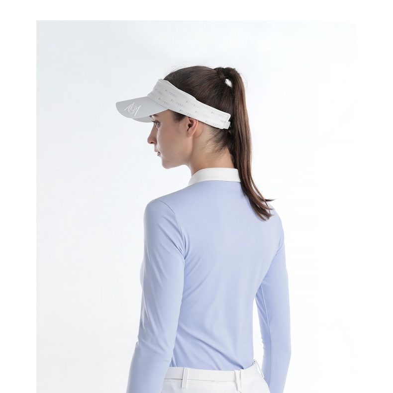 Pgm Áo Thun Tay Dài Cổ Bẻ Dáng Ôm Phong Cách Thể Thao Thời Trang Mùa Thu Cho Nữ