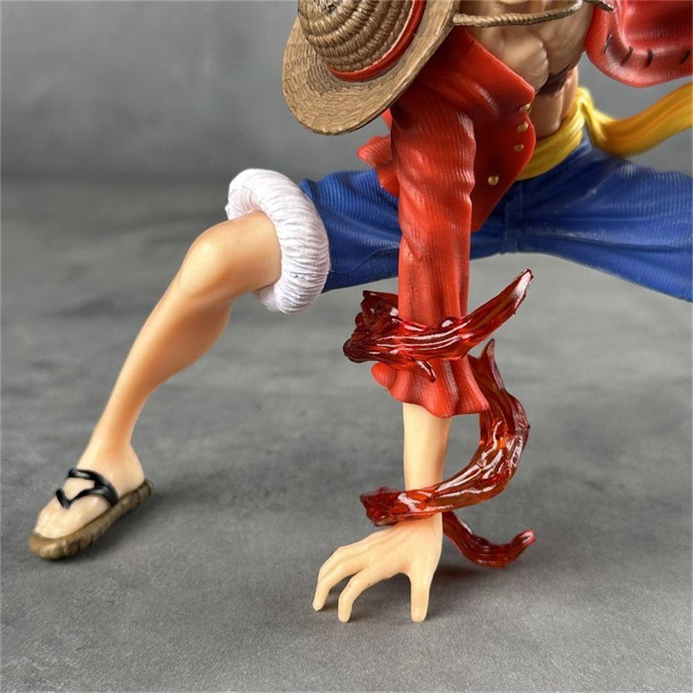 Mô Hình Nhân Vật luffy Đội Mũ Rơm Mô Hình Nhân Vật luffy 18cm Trang Trí Đáng Yêu