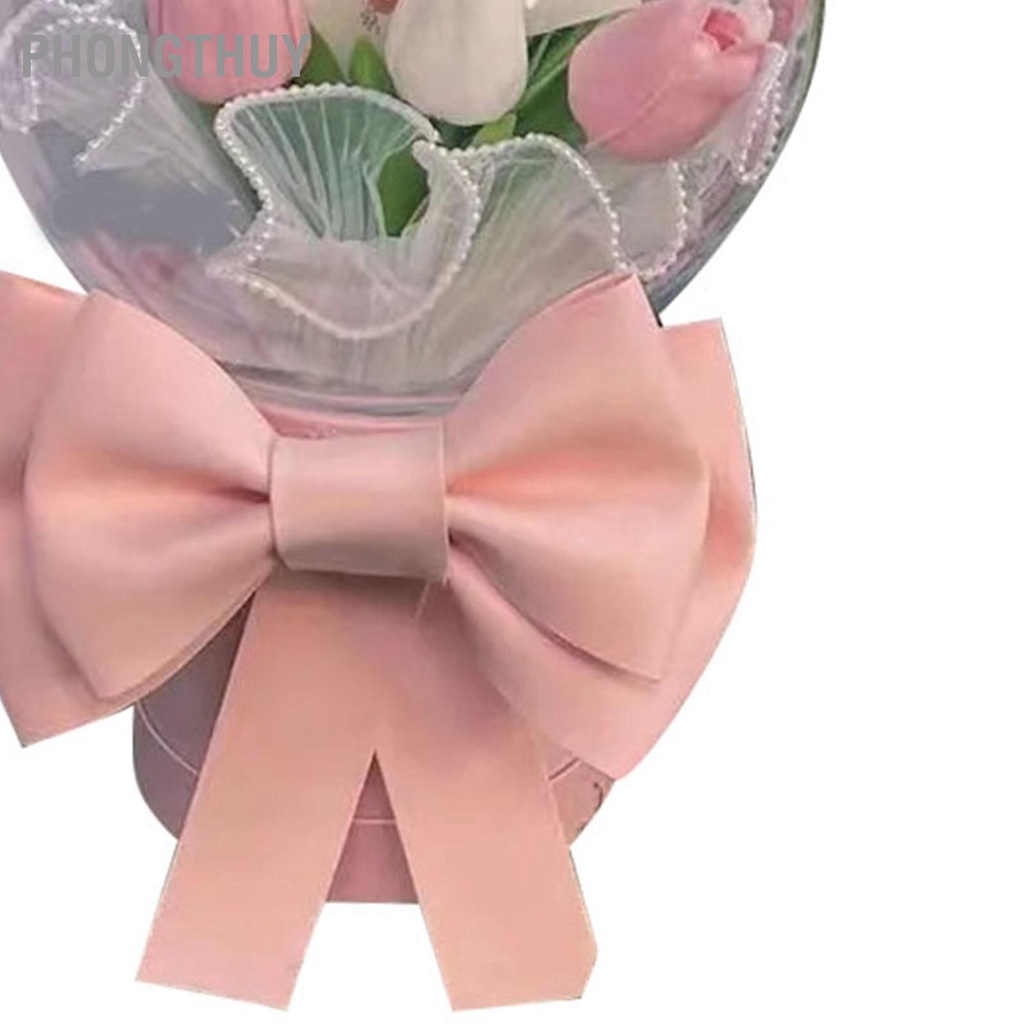 PhongThuy Bó hoa Tulip DIY cho bạn gái Thủ công nhân tạo tinh tế giả để trang trí đám cưới