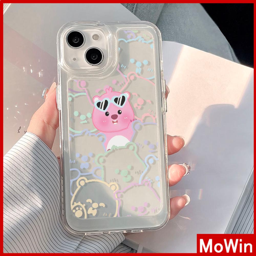 Ốp lưng iPhone 15 Pro Max Ốp iPhone Trong Suốt TPU Mềm Trong Suốt Nút Mạ Điện Kính Mát Dễ Thương Hải Ly Tương Thích Với iPhone 14 13 Pro Max 12 11 XR XS MAX 7Plus 8Plus