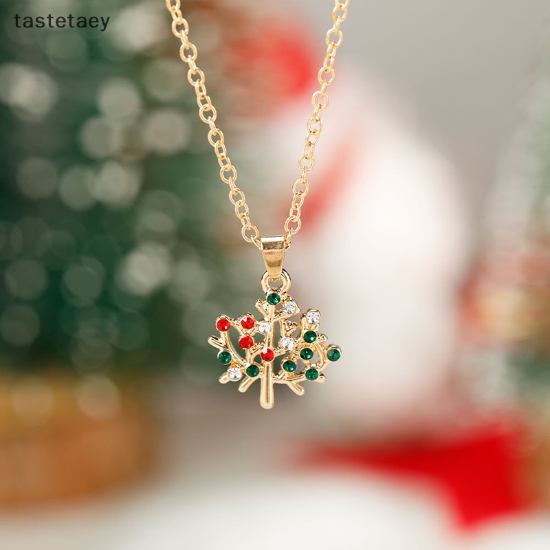 Tast Vòng cổ Mặt Hình Cây Thông Noel Chuông Hoa Tuyết Giáng Sinh Quà Tặng Thời Thượng Cho Nam Và Nữ en