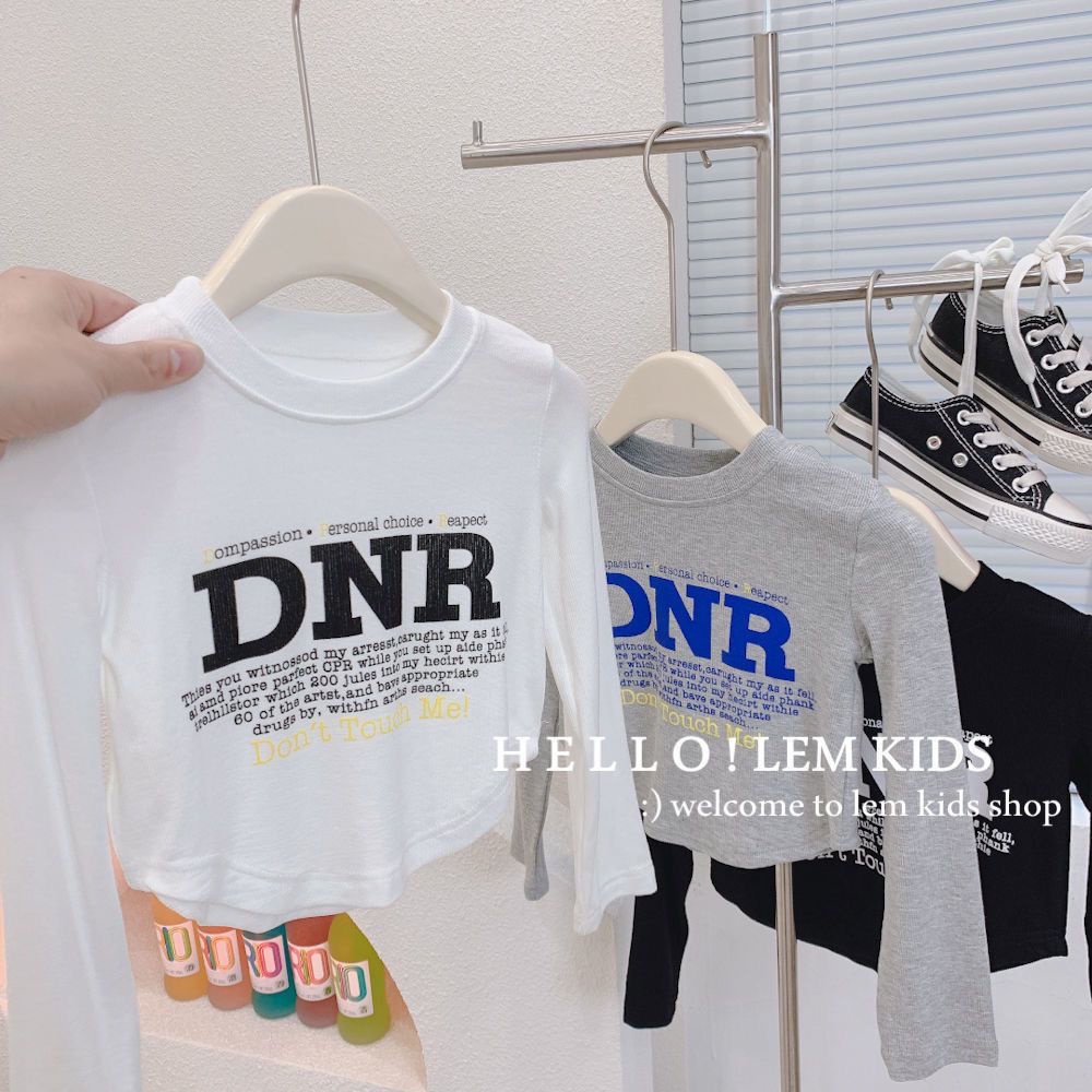 Áo Thun Tay Dài Phong Cách Hàn Quốc Cho Bé Gái 1-9 Tuổi