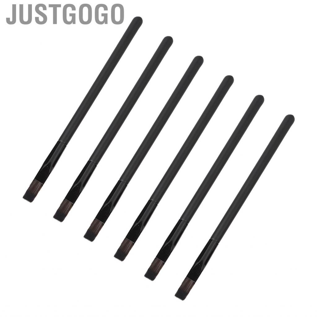 Justgogo 6PCS Eyebrow Brushes Eye Makeup  Brush Square Angled Brow ACM