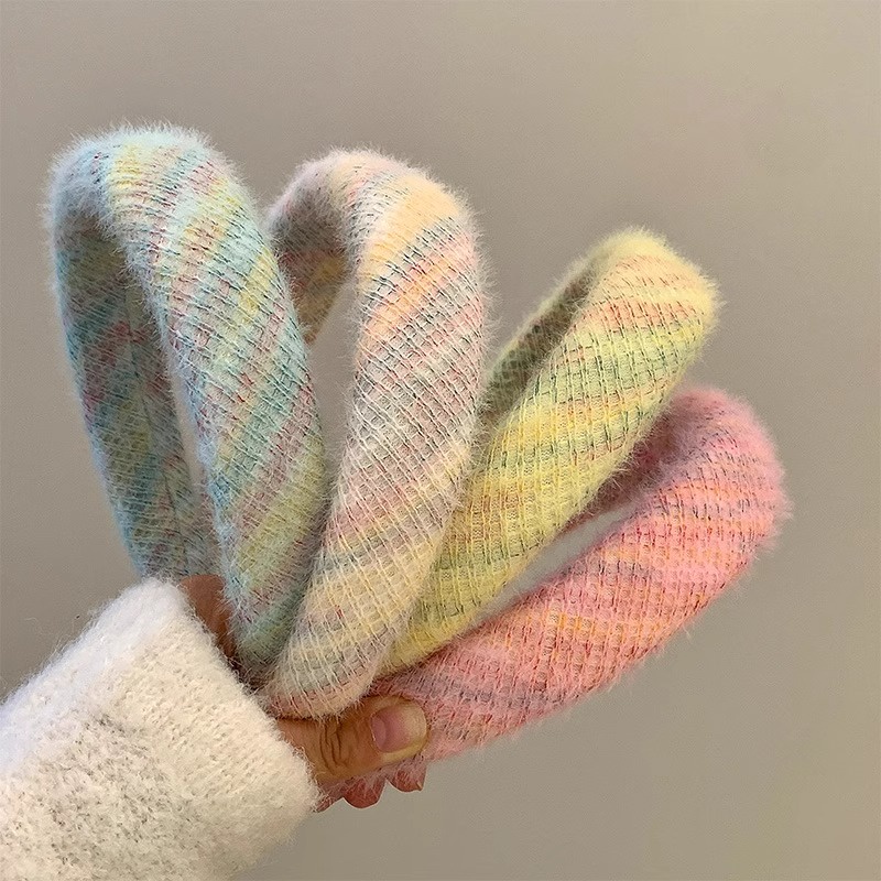 Mềm Băng Đô Vải Lông Nhiều Màu Thời Trang Mùa Đông Cho Nữ