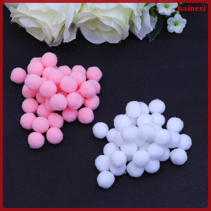 Set 200 Kẹp Tóc Đính Bóng Lông Nhân Tạo Nhiều Màu Sắc Thủ Công Cho Bé matas para poms Nghệ Thuật Và Trẻ Em