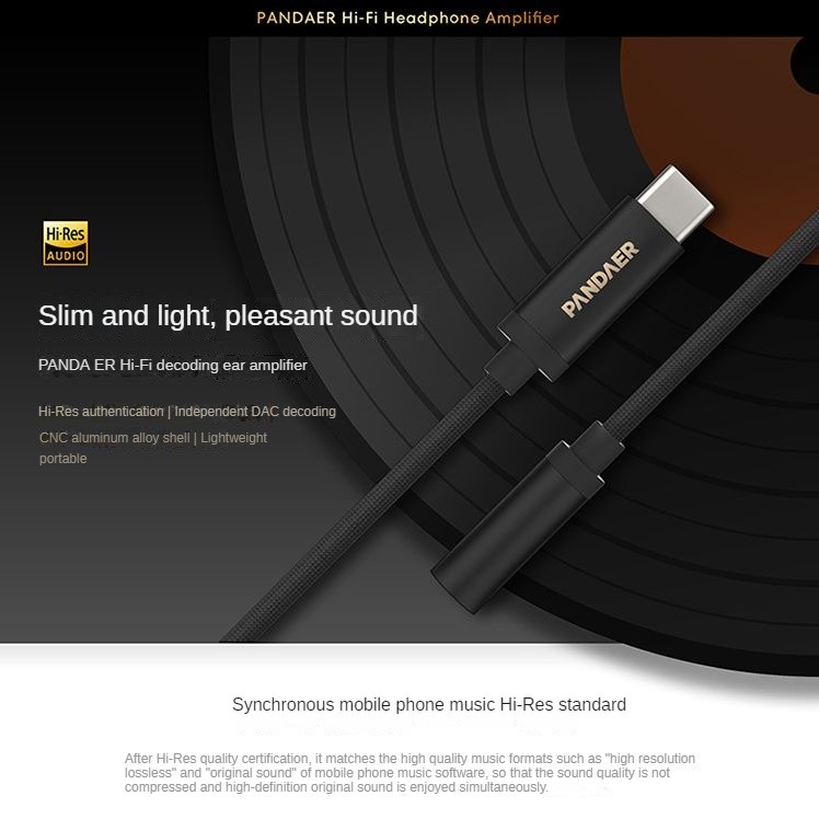 Thiết Bị Khuếch Đại Âm Thanh hifi type c Sang Jack Cắm 3.5mm Chuyên Dụng Cho meizu pandaer dac