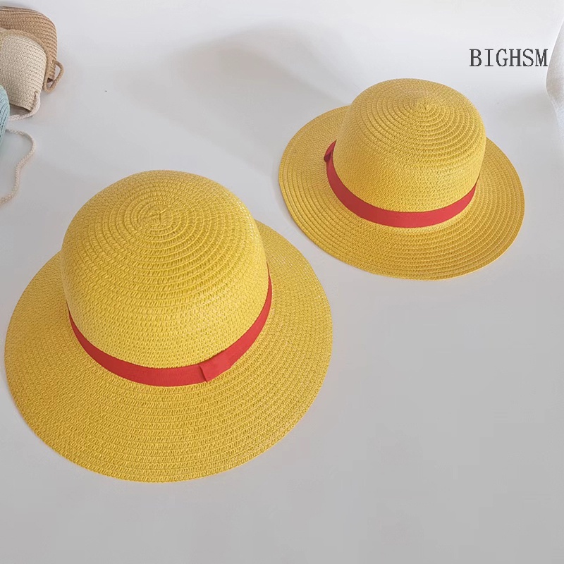 Bighsm Mũ Rơm Thủ Công Hóa Trang Nhân Vật Hoạt Hình one piece luffy Nhật Bản Chống Nắng Ngoài Trời Mùa Hè skk