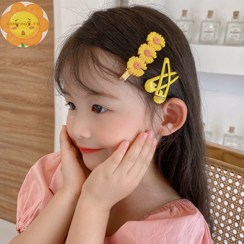 Vastji set 14 Kẹp Tóc Hình Hoa / Động Vật Nhiều Màu Đáng Yêu Phong Cách Hàn Quốc Cho Bé vn