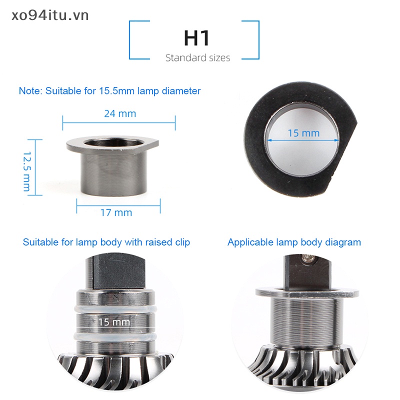 Xoitu Đế Kẹp Đèn Pha led h7-9005 / 9006 / 9012 / h11 / h7 / h4 / h3 / h1 Cho Xe Hơi vn