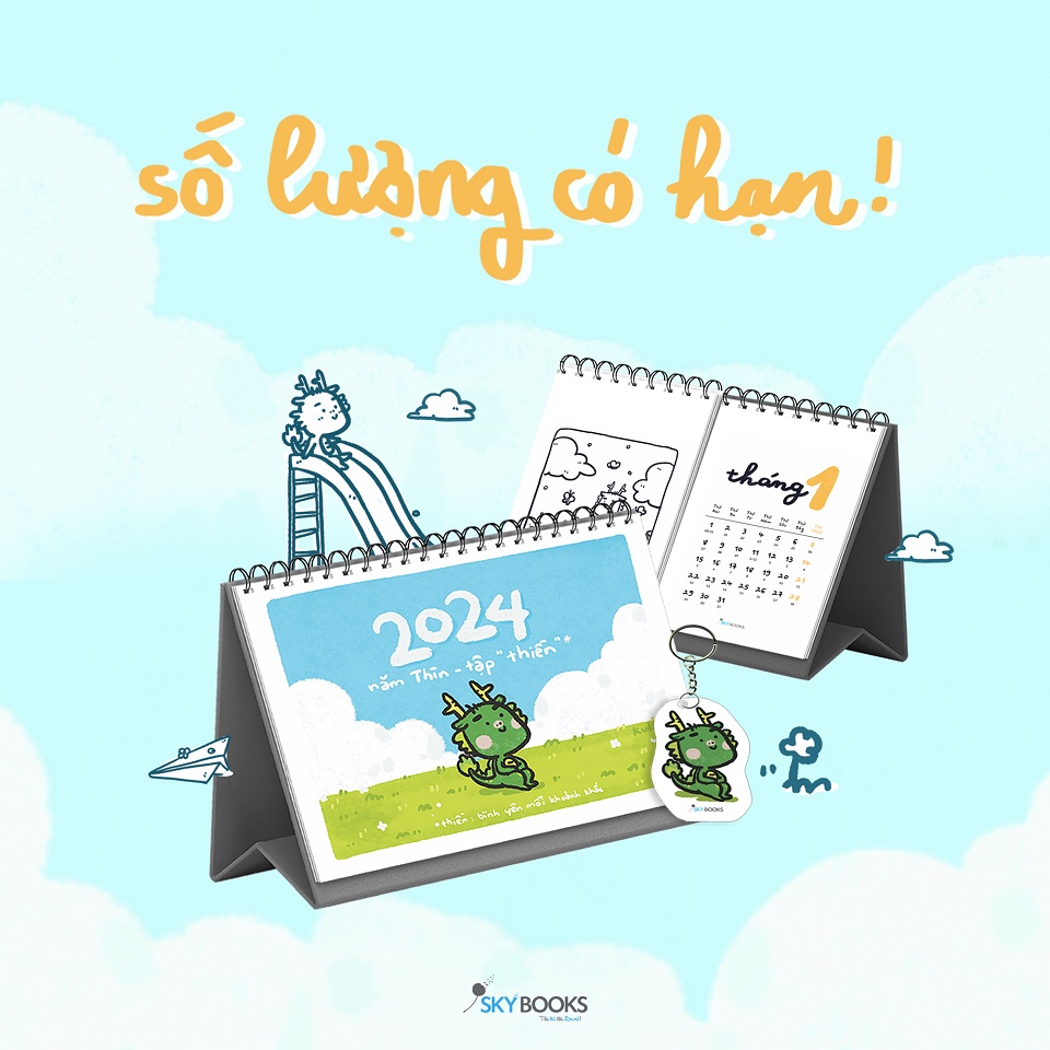 Lịch 2024 - Năm "Thìn" - Tập "Thiền" - Skybooks - Bản Quyền