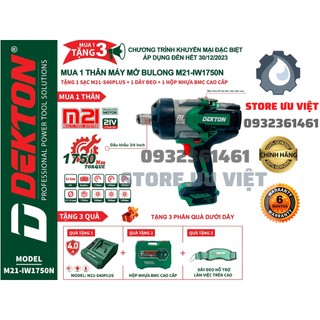 Máy siết bulong dekton m21-iw1750n - đầu khẩu 3/4 inch - lực siết 1750n.m chân pin phổ thông. makita giá tốt