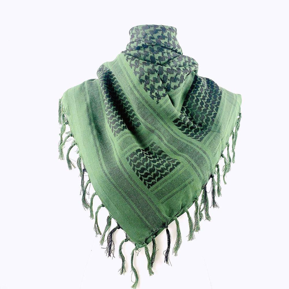 1 Khăn Trùm Đầu Lục Giác / Khăn Choàng Cổ Vuông Chất Liệu cotton polyester Kẻ Sọc Đa Năng 110 X 110Cm