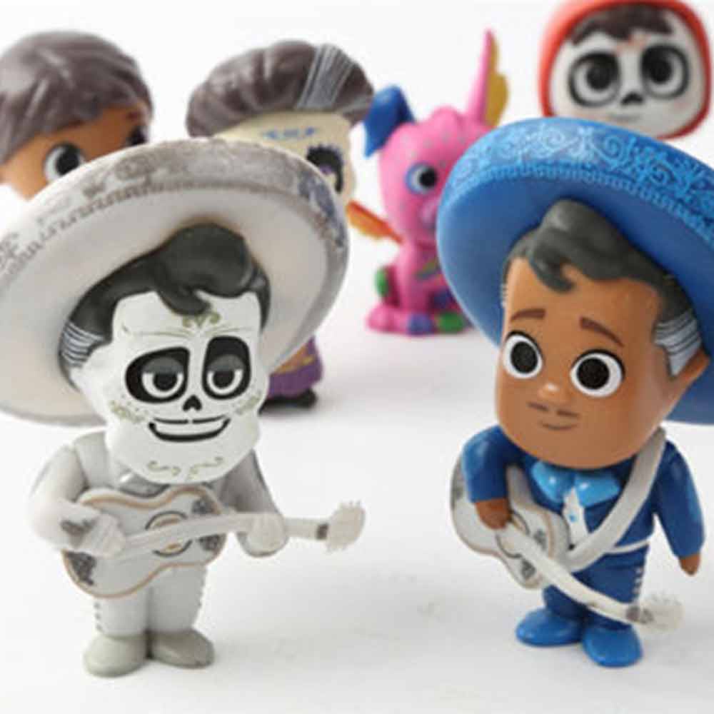 8pcs Dream Ring Travel Notes Handmade Model Coco Movie Character Toys Children's Toys