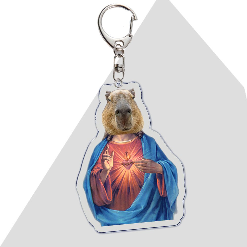 Móc khóa Cute Cartoon Animal Capybara Acrylic Hoạt Hình Động Vật Dễ Thương