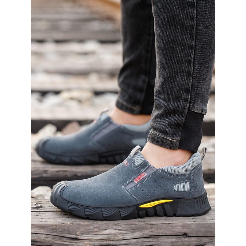 Giày Bảo Hộ Lao Động Không Mùi Thoáng Khí Bảo Vệ An Toàn Chống Đâm Thủng Cho Nam Máy Hàn Nhẹ Và Chống Mài Mòn. Giày Búp Bê Một Mảnh Thiết Kế Xinh Xắn Thời Trang