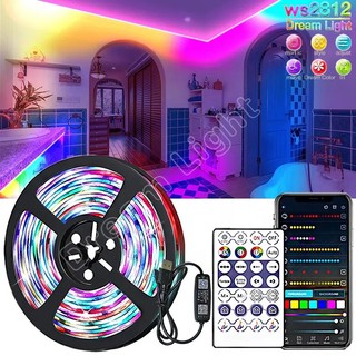 Led đuổi argb ws2811/ws2812b cảm biến âm thanh trực tiếp, chỉnh hiệu ứng qua app + remote 5mét