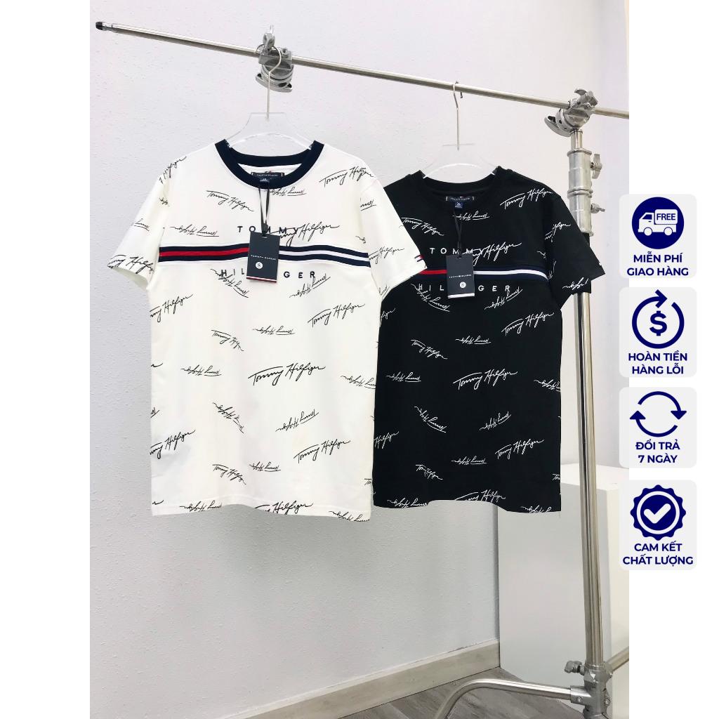 Áo thun Tom.my basic in chữ ký dây thêu cao cấp chất vải 100% cotton thoáng mát mềm mịn giữ form tốt sau nhiều lần giặt