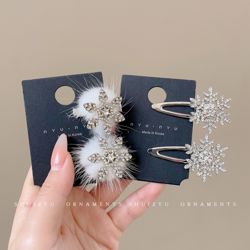 Kẹp Tóc Bông Tuyết Giáng Sinh Ngọt Ngào Và Tinh Tế Phụ Kiện Tóc Đẹp