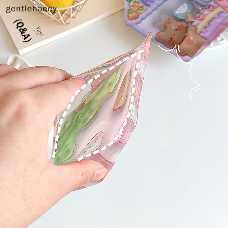 Bộ 10 Túi Zip Đựng Bánh Quy In Hình Động Vật Hoạt Hình Đáng Yêu
