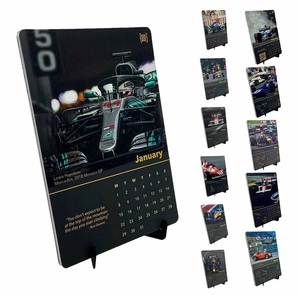 FORMULA ONE CALENDAR 2024, F1 Calendar with Race Car Images, Desktop Calendar