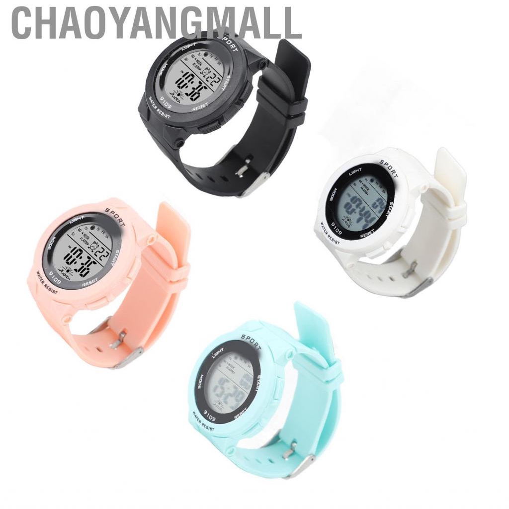 Chaoyangmall Student Electronic Watch Multifunction Waterproof Fashion Lightweight Luminous Wristwatch for Daily Sports