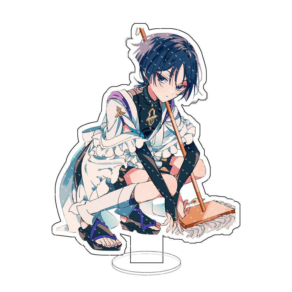 Genshin Impact Game Trang trí ngoại vi Skirmisher Đứng Acrylic hai chiều Trang trí máy tính để bàn Hoạt hình Biển hiệu n