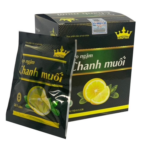 Kẹo ngậm Chanh muối Kingphar gói 5 viên