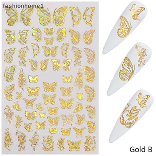 [fas] Sticker Dán Móng Tay Hình Bươm Bướm