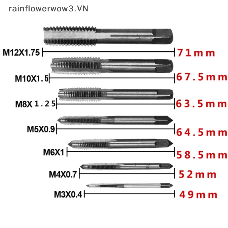 Bộ 7 Mũi Khoan Kim Loại m3 m4 m5 m6 m8 m10 m12 Chuyên Dụng