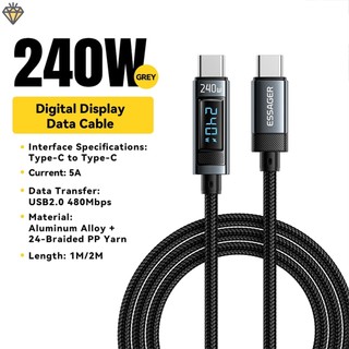 Dây cáp sạc nhanh 240w usb type c sang usb c 100w pd 3.1 cho laptop