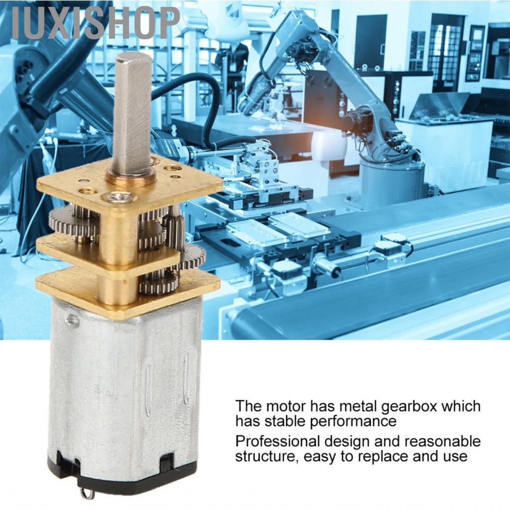 Iuxishop GA12-N20 Gear Motor  DC 3V 15-1000RPM Mini Metal Gearwhee Gearbox Durable and Long Service Life Easy to Replace Use