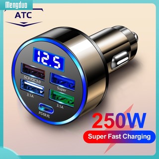 Bộ Đôi Bông Tai Và Quần Dài| Autoche Tẩu Sạc Nhanh 5 Cổng pd qc30 usb c 250w Có Đèn led Cho Xe Hơi