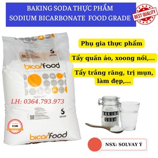 Baking Soda 1000g, muối nở Baking Soda, Baking Soda Mix Bạc Hà, đắp mặt, khử mùi,cọ rửa vệ sinh bếp