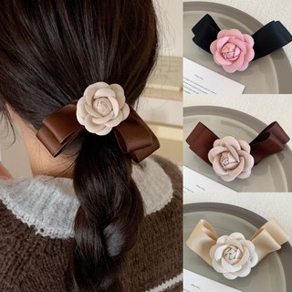 1 kẹp tóc hình nơ / bông hoa trà phong cách vintage