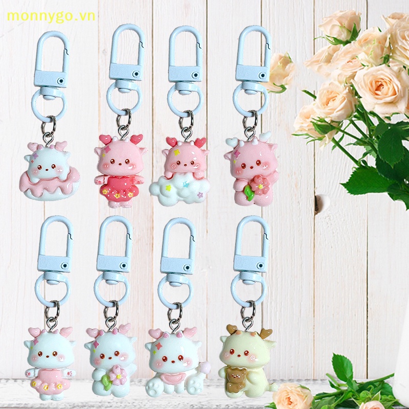 Móc Khóa Điện Thoại / Ba Lô Hình Rồng Hồng Hoạt Hình monnygo Dễ Thương