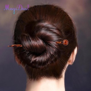 [Lovoski2] 6 Miếng Kẹp Tóc Bằng Gỗ In Hình Retro Phụ Kiện Tóc Bằng Gỗ 13 cm